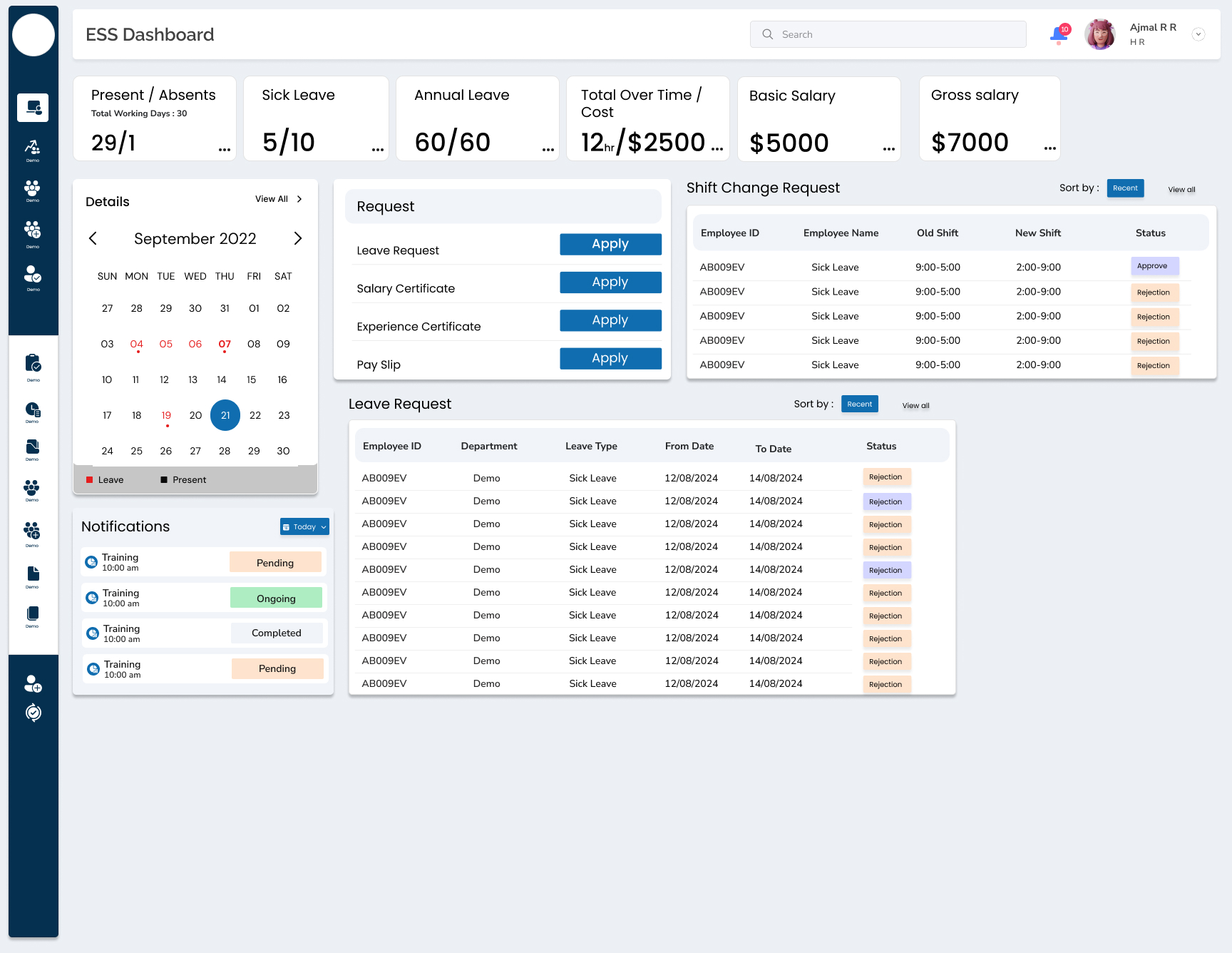 ESS Dashboard
